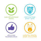 Method Pink Grapefruit Scent All Purpose Cleaner Wipes 6.17 oz, Pack of 6