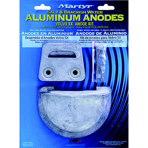 Martyr Zinc Anode Kit For Volvo Penta SX Engine (Contains 1-3855411, 1-3854130 and Fastening Hardware)