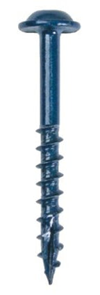 Kreg Blue-Kote SML-C250B-250 Pocket-Hole Screw, #8 Thread, Coarse Thread, Square Drive, Carbon Steel, 250/PK