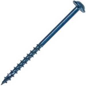 Kreg Blue-Kote SML-C2B-250 Pocket-Hole Screw, #8 Thread, 2 in L, Coarse Thread, Maxi-Loc Head, Square Drive, 250/PK