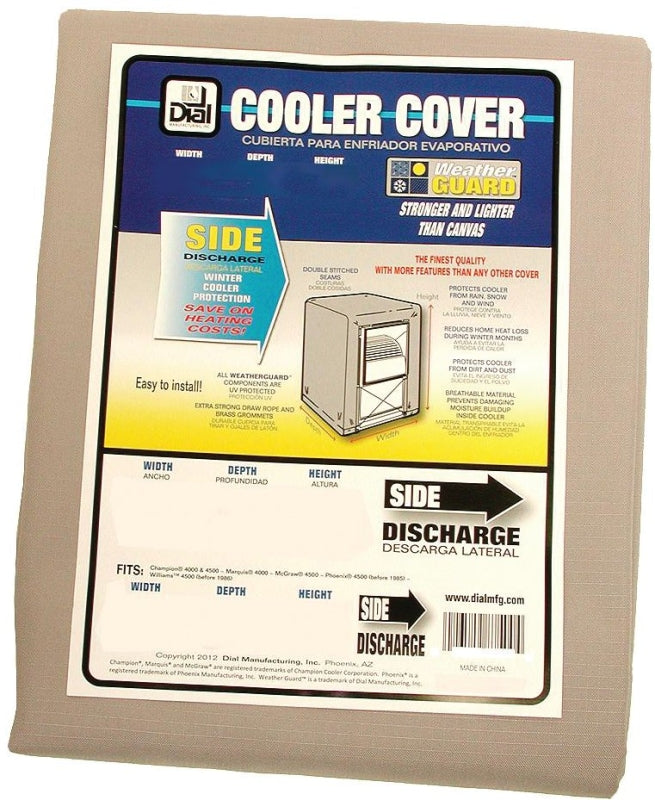 Dial 8745 Evaporative Cooler Cover, 34 in W, 34 in D, 36 in H, Polyester