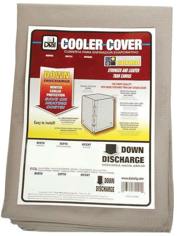 Dial 8950 Evaporative Cooler Cover, 40 in W, 40 in D, 45 in H, Polyester