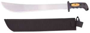 Landscapers Select JLO-006-N3L Machete, 23-1/2 in OAL, 18 in Blade, HCS Blade, Rubber Handle