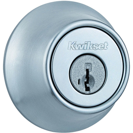 Kwikset 660 Series 66026DSMTCPRCAL Deadbolt, 3 Grade, 1-Sided Key, Satin Chrome, 2-3/8 to 2-3/4 in Backset, KW1 Keyway