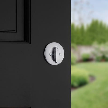 Kwikset 660 Series 66026DSMTCPRCAL Deadbolt, 3 Grade, 1-Sided Key, Satin Chrome, 2-3/8 to 2-3/4 in Backset, KW1 Keyway