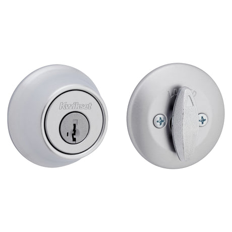 Kwikset 660 Series 66026DSMTCPRCAL Deadbolt, 3 Grade, 1-Sided Key, Satin Chrome, 2-3/8 to 2-3/4 in Backset, KW1 Keyway