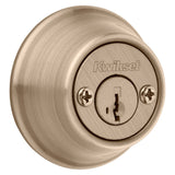 Kwikset 665 Series 665 5 SMT Deadbolt, 3 Grade, Keyed Key, Zinc, Antique Brass, 2-3/8, 2-3/4 in Backset