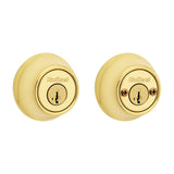 Kwikset 665 Series 665 3 SMT Deadbolt, 3 Grade, Keyed Key, Zinc, Polished Brass, 2-3/8 to 2-3/4 in Backset
