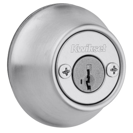 Kwikset 665 Series 665 26D SMT Deadbolt, 3 Grade, Keyed Key, Zinc, Satin Chrome, 2-3/8 to 2-3/4 in Backset, KW1 Keyway