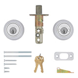 Kwikset 665 Series 665 26D SMT Deadbolt, 3 Grade, Keyed Key, Zinc, Satin Chrome, 2-3/8 to 2-3/4 in Backset, KW1 Keyway