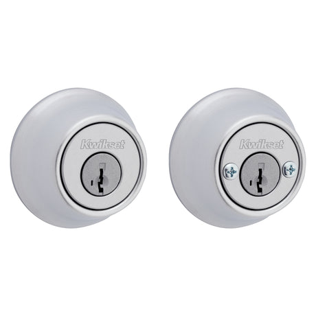 Kwikset 665 Series 665 26D SMT Deadbolt, 3 Grade, Keyed Key, Zinc, Satin Chrome, 2-3/8 to 2-3/4 in Backset, KW1 Keyway