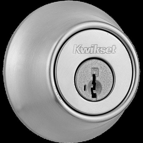 Kwikset 665 Series 665 26D SMT Deadbolt, 3 Grade, Keyed Key, Zinc, Satin Chrome, 2-3/8 to 2-3/4 in Backset, KW1 Keyway