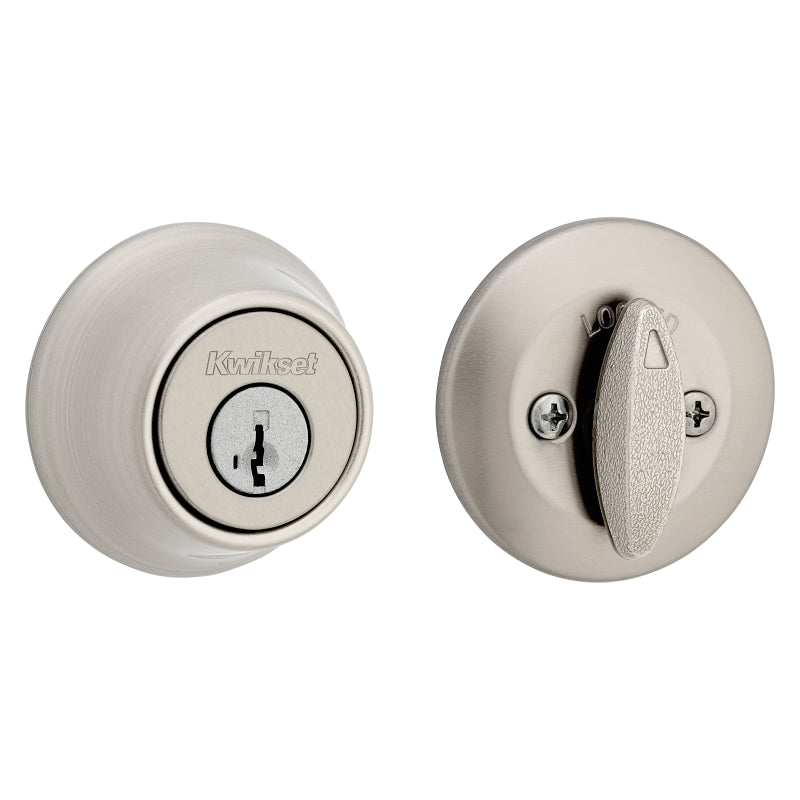 Kwikset 660 Series 660 15 SMT Deadbolt, Traditional, 3 Grade, Keyed Key, Zinc, Satin Nickel, 2-3/8 to 2-3/4 in Backset