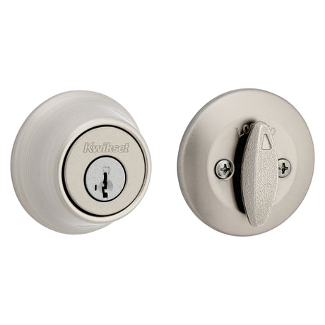 Kwikset 660 Series 660 15 SMT Deadbolt, Traditional, 3 Grade, Keyed Key, Zinc, Satin Nickel, 2-3/8 to 2-3/4 in Backset