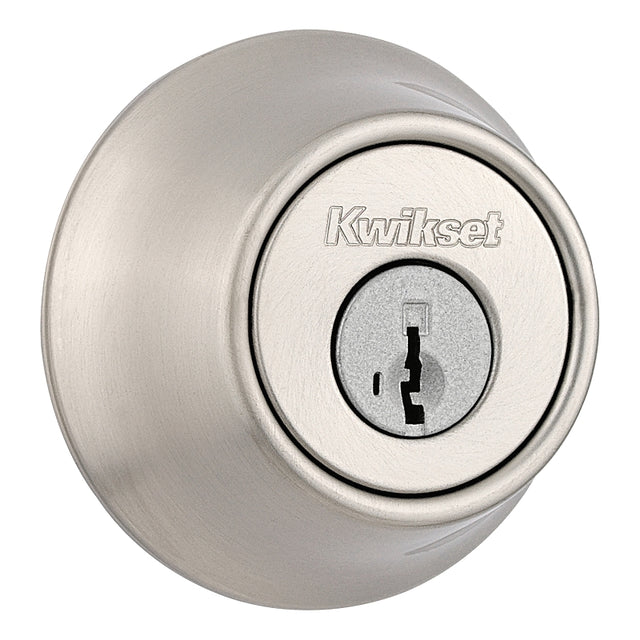 Kwikset 660 Series 660 15 SMT Deadbolt, Traditional, 3 Grade, Keyed Key, Zinc, Satin Nickel, 2-3/8 to 2-3/4 in Backset