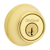 Kwikset 660 Series 6603SMTCPRCALK6 Deadbolt, 3 Grade, 1-Sided Key, Polished Brass, 2-3/8 to 2-3/4 in Backset, KW1 Keyway