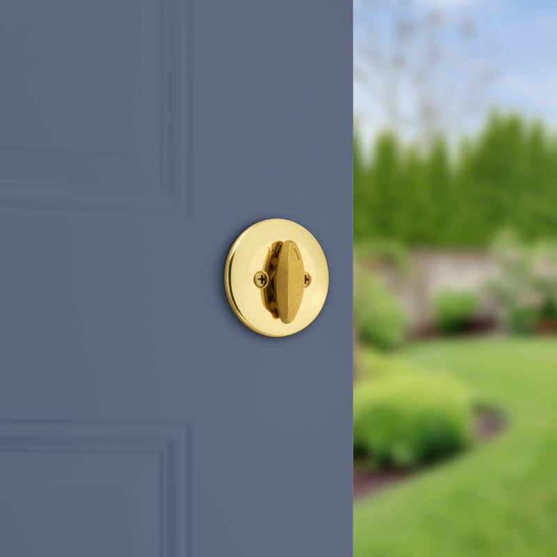 Kwikset 660 Series 6603SMTCPRCALK6 Deadbolt, 3 Grade, 1-Sided Key, Polished Brass, 2-3/8 to 2-3/4 in Backset, KW1 Keyway