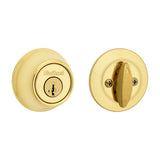 Kwikset 660 Series 6603SMTCPRCALK6 Deadbolt, 3 Grade, 1-Sided Key, Polished Brass, 2-3/8 to 2-3/4 in Backset, KW1 Keyway