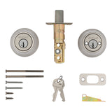 Kwikset 665 Series 665 15 SMT Deadbolt, 3 Grade, Keyed Key, Zinc, Satin Nickel, 2-3/8 to 2-3/4 in Backset