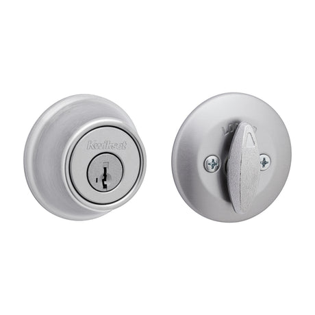 Kwikset 660 Series Series 660M 26D SMT C Deadbolt, Traditional, 3 Grade, Keyed Key, Zinc, Satin Chrome, KW1 Keyway, 1/PK