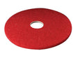 3M Scotch-Brite 20 in. D Non-Woven Natural/Polyester Fiber Floor Pad Red, Pack of 5