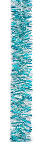 Holidaytrims 3581109 Garland, 10 ft L, PVC, Silver Holo/Snow/Teal, Indoor, Pack of 12