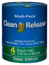 Duck 240460 Painter's Tape, 60 yd L, 1.41 in W, Blue