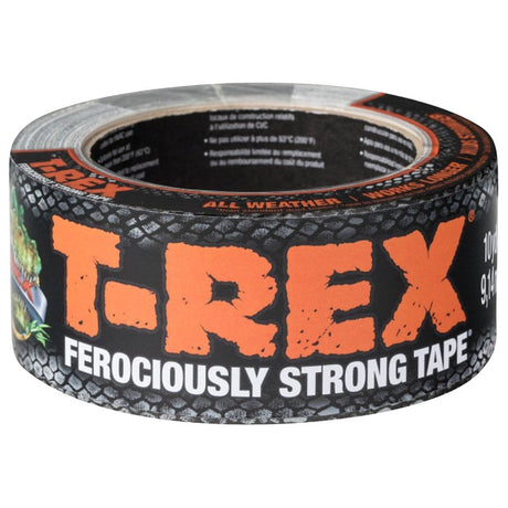 T-Rex 242969 Duct Tape, Solid, 10 yd L, 1.88 in W, Cloth/Polyethylene Backing, Gun Metal Gray