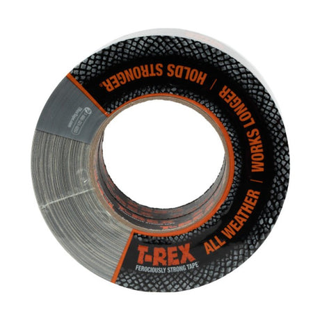 T-Rex 4614152 Duct Tape, 25 yd L, 2.83 in W, Cloth Backing, Gunmetal Gray