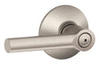 Schlage F Series F40VBRW619 Privacy Lever, Mechanical Lock, Satin Nickel, 2.38 in L x 5.35 in W x 2.75 in H Dimensions