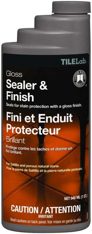 CUSTOM TileLab CTLGLSSQT-3 Sealer and Finish, Gloss, Liquid, Milky White, 946 mL, Bottle, Pack of 3