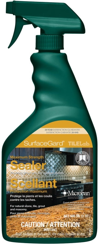 Custom TileLab CTLSGSQT-3 Grout and Tile Sealer, Clear, 946 mL Bottle, Pack of 3