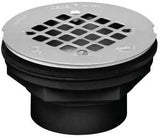 Oatey 42086 Shower Drain, ABS, Black, Specifications: Snap-In Cover Design, Round Shape