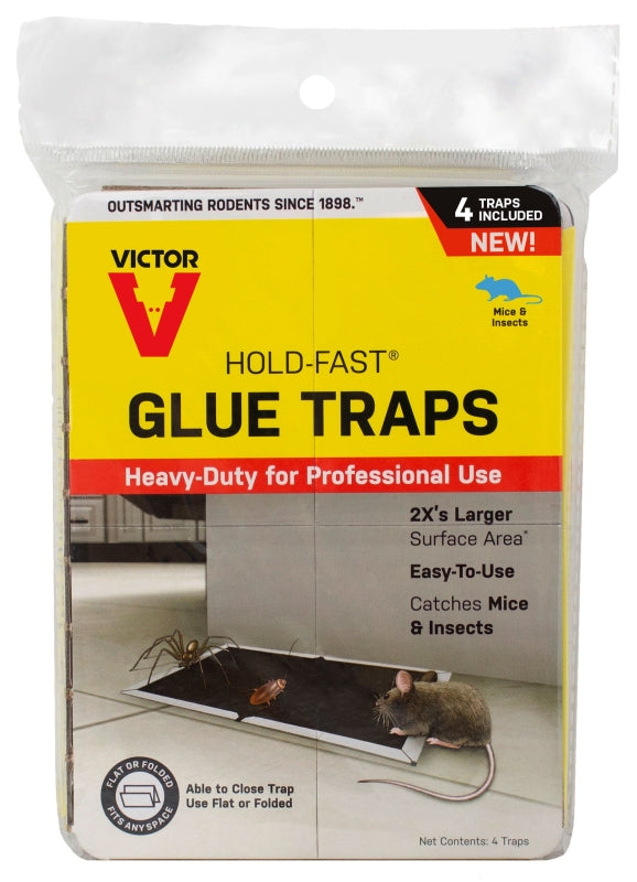 Victor Hold-Fast M668HDB Mouse Trap, 5.9 in L, 4.3 in W, Glue Locking