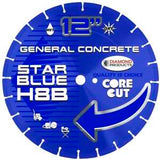 Diamond Products Star Blue 92398 High-Speed Blade, 12 in Dia, Universal Arbor, High-Speed Diamond Cutting Edge
