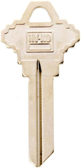 Hy-Ko 11010SC9 Key Blank, Brass, Nickel, For: Schlage Cabinet, House Locks and Padlocks, SC9 Key Number, Pack of 10