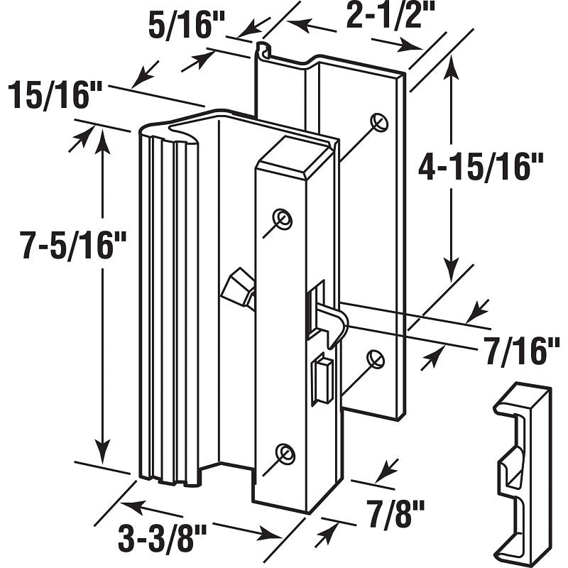 Prime-Line C 1007 Handleset, Aluminum, Anodized
