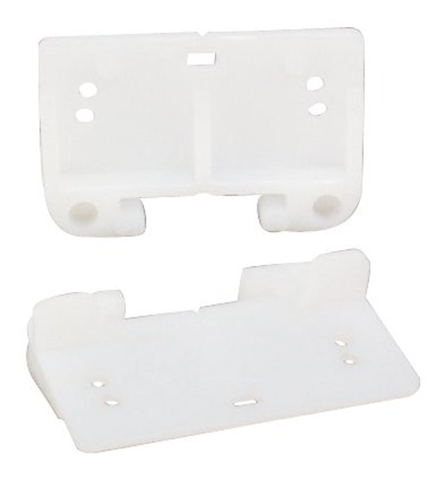 US Hardware WP-8814C Drawer Guide, Plastic, White, Pack of 6