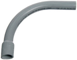 Carlon UA9AHB-CTN Elbow, 1-1/2 in Trade Size, 90 deg Angle, SCH 40 Schedule Rating, PVC, Bell End, Gray, 1/PK