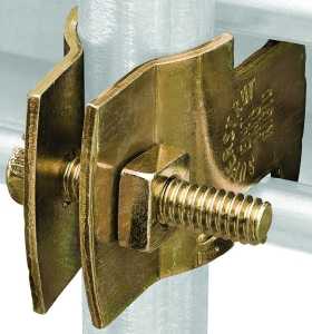 SuperStrut Z703 1-25 Pipe Clamp, Steel, Gold, Galvanized, 25/PK