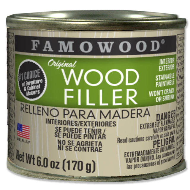 Famowood 36041106 Original Wood Filler, Liquid, Paste, Birch, 6 oz, Can