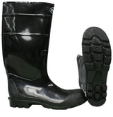 Boss 2KP2001 10 Knee Boots, Over-the-Sock, 10, Black, PVC, Plain Toe