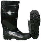 Boss 2KP2001 11 Knee Boots, Over-the-Sock, 11, Black, PVC, Plain Toe