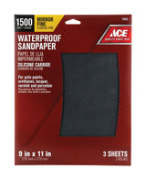 Ace 11 in. L X 9 in. W 1500 Grit Silicon Carbide Waterproof Sandpaper 3 pk, Pack of 10