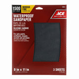 Ace 11 in. L X 9 in. W 1500 Grit Silicon Carbide Waterproof Sandpaper 3 pk, Pack of 10