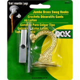 OOK 50331 Swag Hook, Gold, Brass, 2/PK