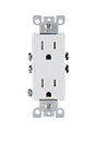 Decora R02-W5325-0TW Duplex Outlet, 2 -Pole, 15 A, 125 V, Quickwire Push-In, Side Wiring, NEMA: 5-15R, White