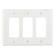Decora R52-PJ263-00W Wallplate, 4.88 in L, 6-3/4 in W, 3 -Gang, Nylon, White