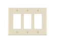 Decora PJ263-T Wallplate, 3-Gang, Thermoplastic Nylon, Light Almond