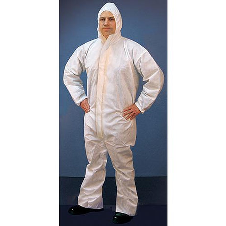 Buffalo Microporous Disposable Coverall With Hood, Lg